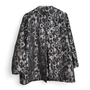 KIYO Damask Long Swing Jacket L